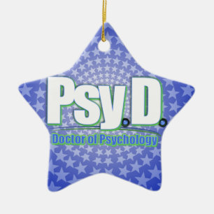 Ornamento De Cerâmica PsyD LOGO2 MÉDICO DE PSICOLOGIA
