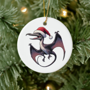 Ornamento De Cerâmica Pterodactyl de Natal