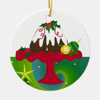 Ornamento De Cerâmica Pudim de Natal