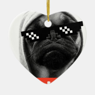 Ornamento De Cerâmica Pug Life