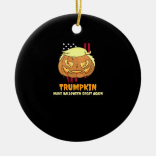 Ornamento De Cerâmica Pumpkin de Halloween, Trumpkin
