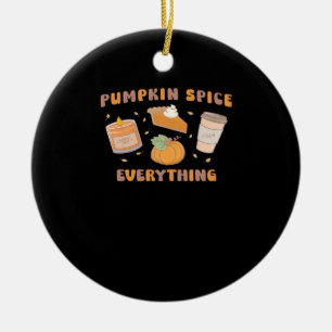 Ornamento De Cerâmica Pumpkin Especiaria Tudo Engraçado Outono