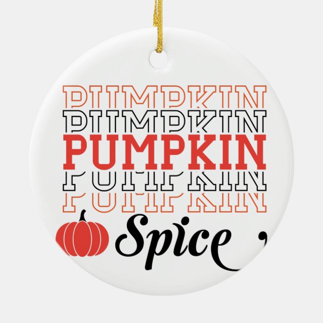 Ornamento De Cerâmica Pumpkin Spice (Traseira)