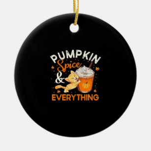 Ornamento De Cerâmica Pumpkin Spice All Cat Lover Classic
