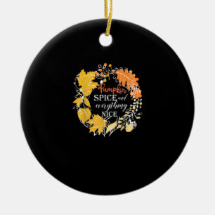 Ornamento De Cerâmica Pumpkin Spice Tudo Bem Cai Para As Mulheres Hallo