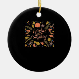 Ornamento De Cerâmica Pumpkin Spice Tudo Engraçado Design