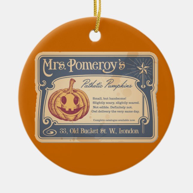 Ornamento De Cerâmica Pumpkins Ornament (Frente)