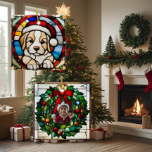 Puppy de Natal Vidro Falso Manchado