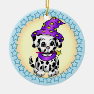 Ornamento De Cerâmica Puppy Dog Fairy Wizard