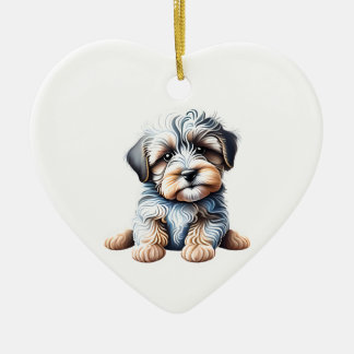 Ornamento De Cerâmica Puppy Havanês Personalizado