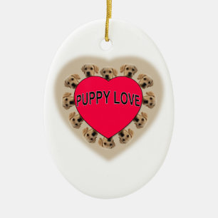 Ornamento De Cerâmica Puppy Love