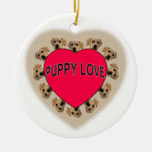 Ornamento De Cerâmica Puppy Love
