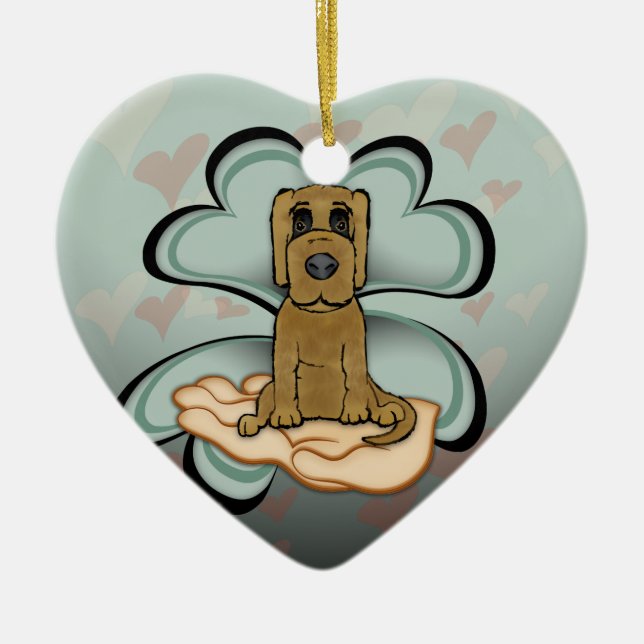 Ornamento De Cerâmica Puppy Love (Frente)