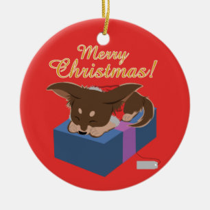 Ornamento De Cerâmica Puppy presente