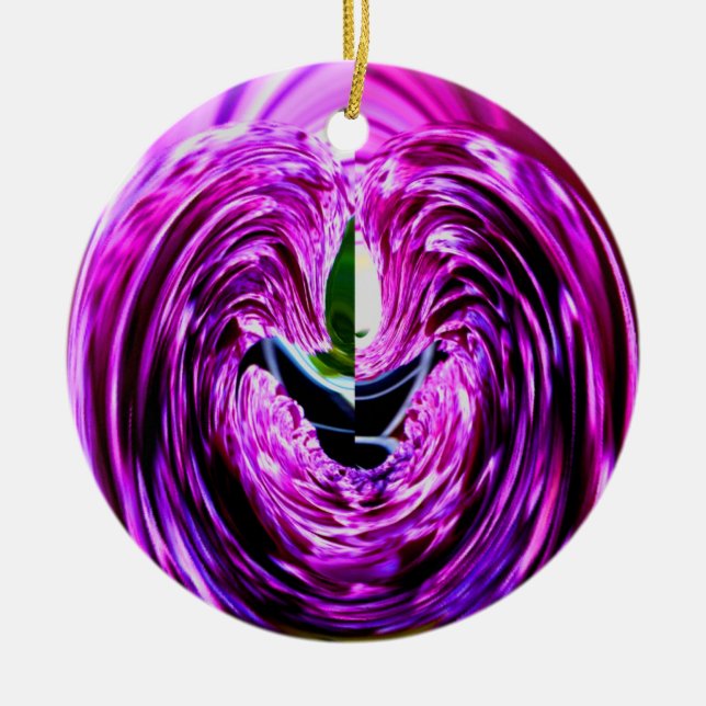 Ornamento De Cerâmica Purple Love (Frente)