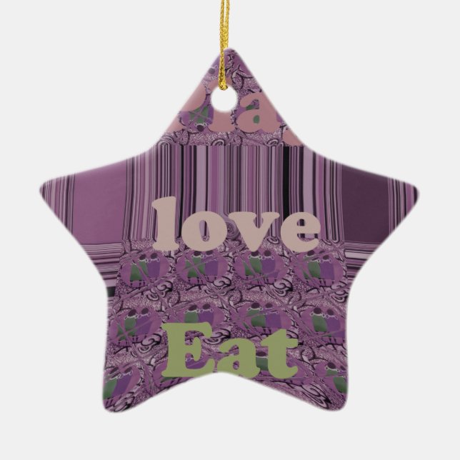 Ornamento De Cerâmica Purple Loves & Play Come Africa South Traditional (Frente)
