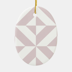 Ornamento De Cerâmica Púrpura Lilac Padrão Geométrico do Cubo