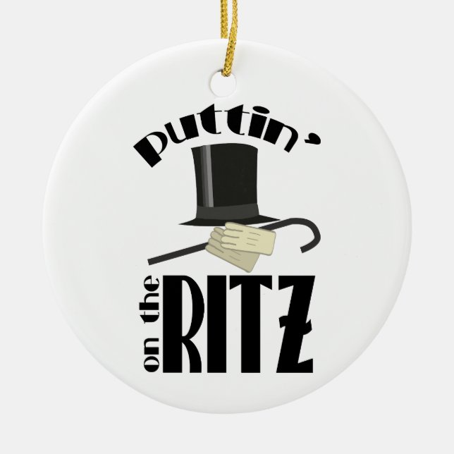Ornamento De Cerâmica Puttin Ritz (Frente)