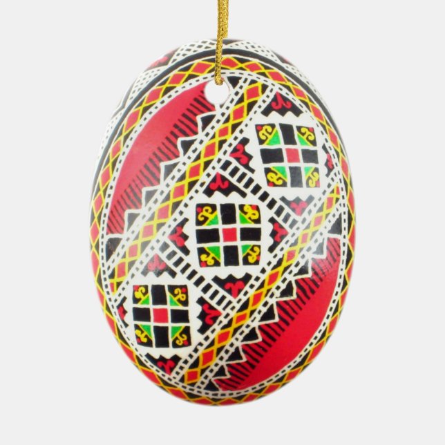 Ornamento De Cerâmica Pysanka Ornament (Frente)