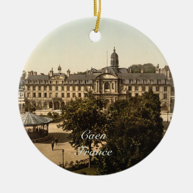 Ornamento De Cerâmica Quadrado real, Caen, Basse-Normandie, France (Frente)