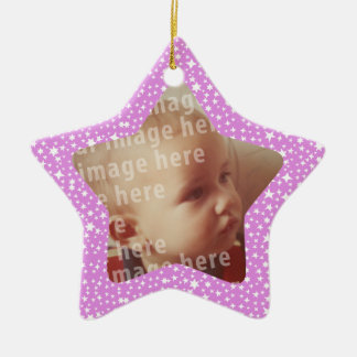 Ornamento De Cerâmica Quadro dado forma estrela da foto