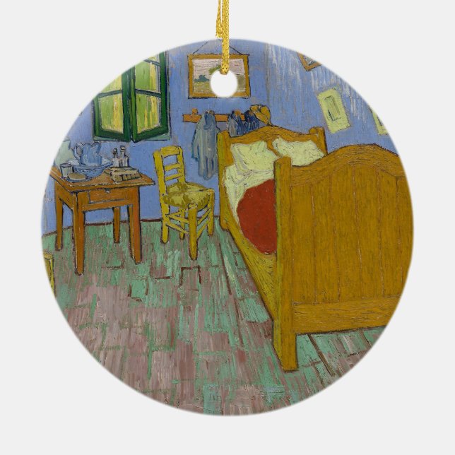 Ornamento De Cerâmica Quadro do Quarto de Vincent Van Gogh (Traseira)