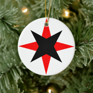 Ornamento De Cerâmica Quaker Star