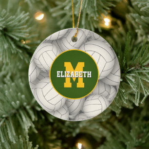 Ornamento De Cerâmica qualquer equipe favorita do clube da escola colore