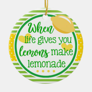 Ornamento De Cerâmica Quando a vida o dá os limões fazem a limonada