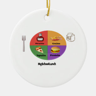 Ornamento De Cerâmica Quatro os grupos de comida novos, novos