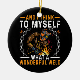 Ornamento De Cerâmica Que Fantástico Costume De Soldadura Engraçada Para