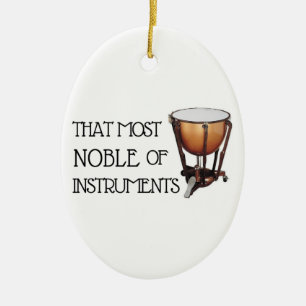 Ornamento De Cerâmica Que Instrumentos Mais Nobres - Timpani
