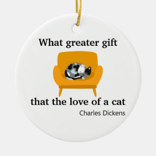 Ornamento De Cerâmica Que maior presente do que o amor de um gato
