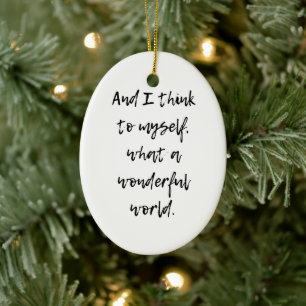 Ornamento De Cerâmica Que mundo maravilhoso