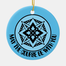 Ornamento De Cerâmica Que o curso esteja com você, Feliz Disk-Mas Cerâmi