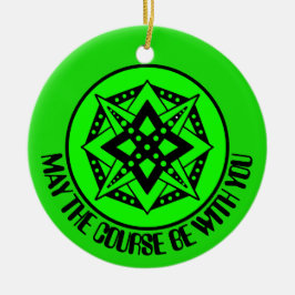 Ornamento De Cerâmica Que o curso esteja com você, Feliz Disk-Mas Cerâmi