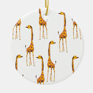 Ornamento De Cerâmica Quebra-cabeça das Girafas