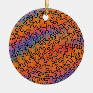 Ornamento De Cerâmica Quebra-cabeça de serra