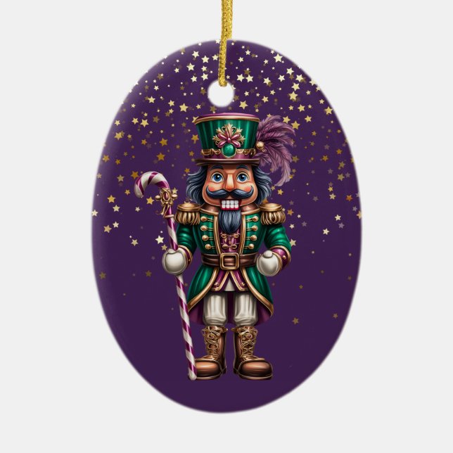 Ornamento De Cerâmica Quebra-Nozes de Natal (Frente)