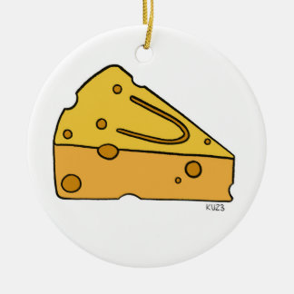 Ornamento De Cerâmica Queijo Cutie Sorriso