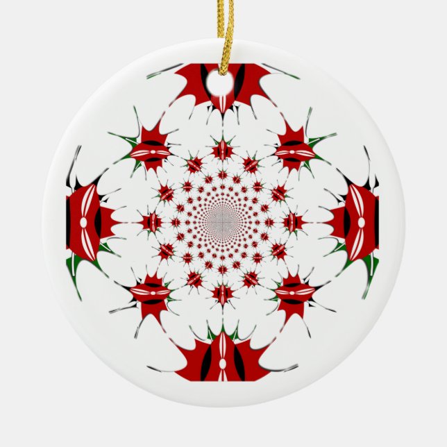Ornamento De Cerâmica Quênia Mágico: Kaleidoscope 🇰 identidade cultural (Frente)
