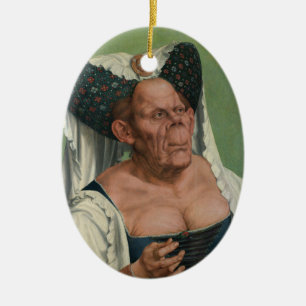 Ornamento De Cerâmica Quentin Massys - uma mulher adulta grotesco, 1515