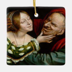 Ornamento De Cerâmica Quentin Matsys - Amantes Correspondentes