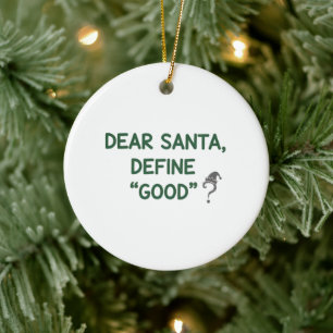 Ornamento De Cerâmica Querido Papai Noel Defina Boas Citações de Natal S