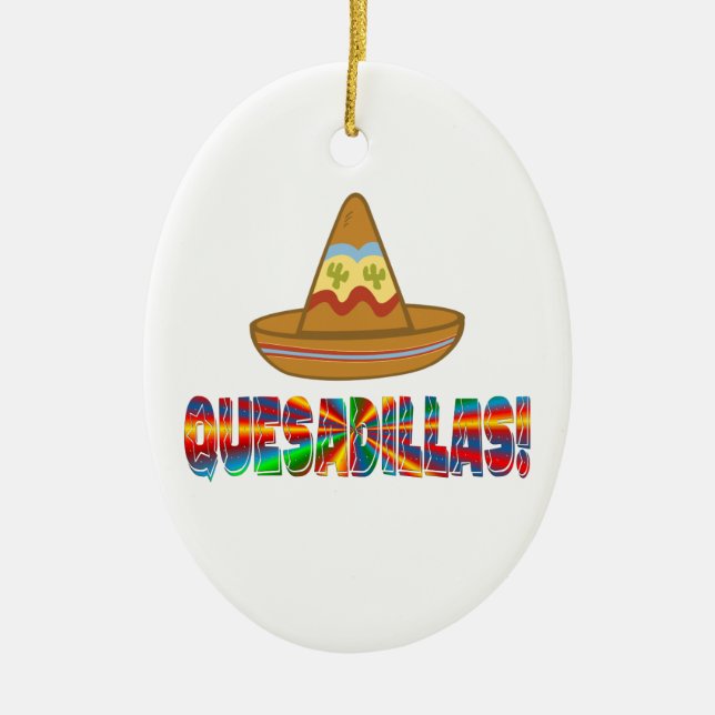 Ornamento De Cerâmica Quesadilla Amor (Frente)