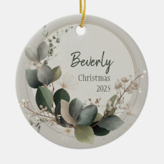 Ornamento De Cerâmica Quiet Luxury Personalized Ornament