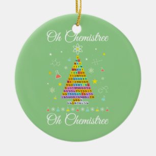 Ornamento De Cerâmica Quimistree Colorful Periódicos de Elementos de Mes