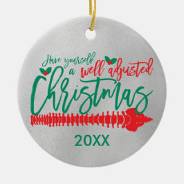 Ornamento De Cerâmica Quiroprática natalícia bem ajustada