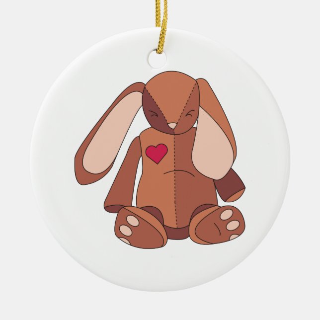 Ornamento De Cerâmica Rabbit Velveten (Frente)
