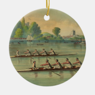 Ornamento De Cerâmica Raça de barco da raça do grupo dos Rowers do